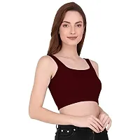 THE BLAZZE 1044 Women's Cotton Summer Basic Sexy Strappy Sleeveless Crop Top for Women (XS, Colour_4)-thumb3