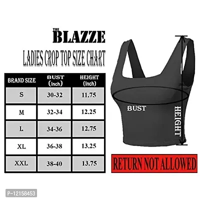 THE BLAZZE 1044 Women's Summer Basic Sexy Strappy Sleeveless Crop Tops (Small, Navy)-thumb5