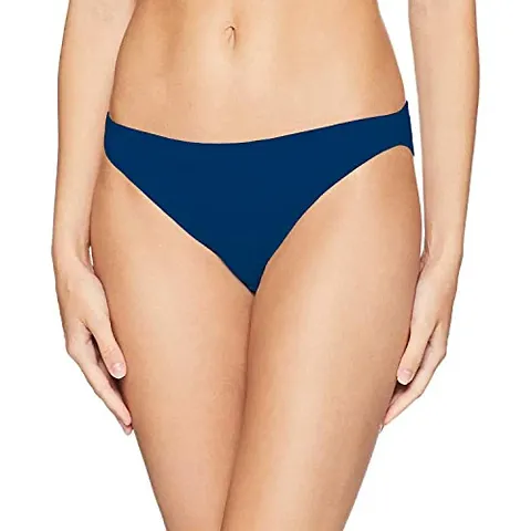 THE BLAZZE 1013 Women's Thong High Rise Sexy Solid G-String Thong Bikini T-String Sexy Lingerie Hipsters Panties Briefs (Small(32""/80cm - Chest), Blue)