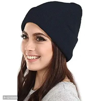 THE BLAZZE 2015 Winter Beanie Cap for Men and Women (Pack of 3, Black,Grey,White)-thumb3