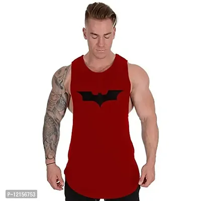THE BLAZZE 0029 Men's Sleeveless T-Shirt Gym Tank Gym Stringer Tank Tops Muscle Gym Bodybuilding Vest Fitness Workout Train Stringers (Large(38?-40), Red)