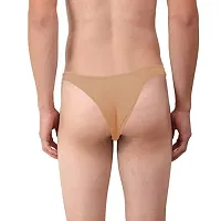 AD2CART A0010 Men's G-String Thong Thongs Sexy Low Mid High Rise Thongs Sexy Underwear Thongs for Men(XL, Beige)-thumb1