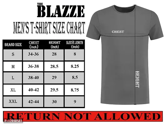 THE BLAZZE 0132 Men's Regular Fit T-Shirt(L,Color_12)-thumb3