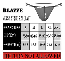 THE BLAZZE 0013 Men's Modal U Back G String Sexy Low Rise Briefs Panties, Men Boxer Underpants Shorts Underwear Bulge Pouch Funny Thongs-thumb2