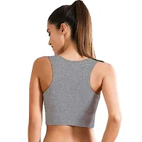 THE BLAZZE Women's Cotton Camisole (AS-88_Charcoal Melange_X-Large)-thumb1