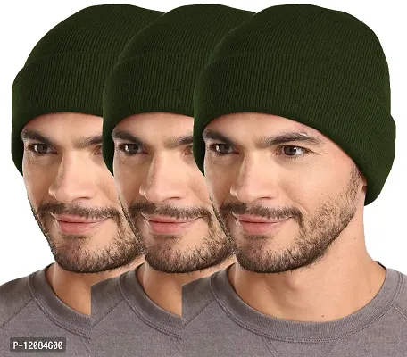 THE BLAZZE 2015 Winter Cap for Men (1, Green)
