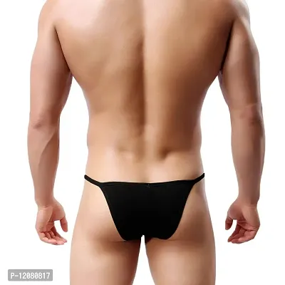 THE BLAZZE 1013 Men's Modal U Back G String Sexy Low Rise Briefs Panties, Men Boxer Underpants Shorts Underwear Bulge Pouch Funny Thongs-thumb2