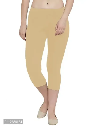 Buy THE BLAZZE 1603 Yoga Pants Capri Leggings for Women Workout Leggings  for Womens Yoga Capris (X-Large, Beige) Online In India At Discounted Prices