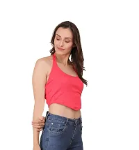 AD2CART A1589 Women's Casual Stretchy Halter Neck Sleeveless Crop Tops for Women (L, Color_02)-thumb3