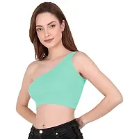 THE BLAZZE Women's Sleeveless Crop Tops Sexy Strappy Tees (XXL, Prussian Blue)-thumb2