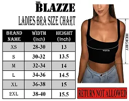 THE BLAZZE 1044 Crop Tops for Women (X-Small, Navy)-thumb4