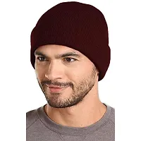 THE BLAZZE 2015 Unisex Winter Cap (Free Size, Maroon)-thumb3