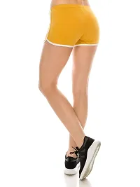 THE BLAZZE Women Sports Shorts Gym Workout Yoga Short (XL, Yellow)-thumb1