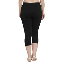 THE BLAZZE 1603 Women's Cotton Churidar Leggings (Small, Black)-thumb1