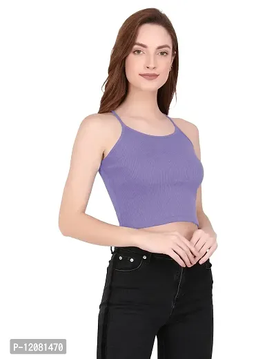 THE BLAZZE 1002 Women's Sleeveless Crop Tops Sexy Strappy Tees-thumb3