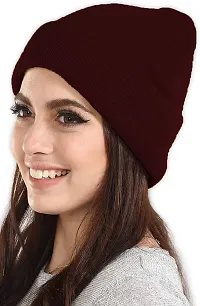 THE BLAZZE 2015 Unisex Winter Caps Pack Of 3 (Pack Of 3, Maroon,Navy,pink)-thumb3