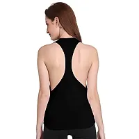 THE BLAZZE 1005 Women's Cotton Racerback Tank Top (Large(34?-36""), Black)-thumb3