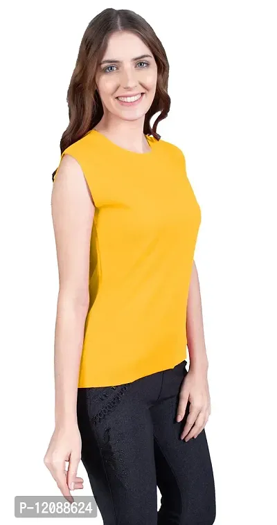 THE BLAZZE 1350 Women's Regular Round Neck Sleeveless T-Shirt for Women-thumb3