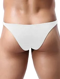 THE BLAZZE Men's Soft Low Rise G-String Underwear Sexy Mid Coverage Back Briefs-thumb1