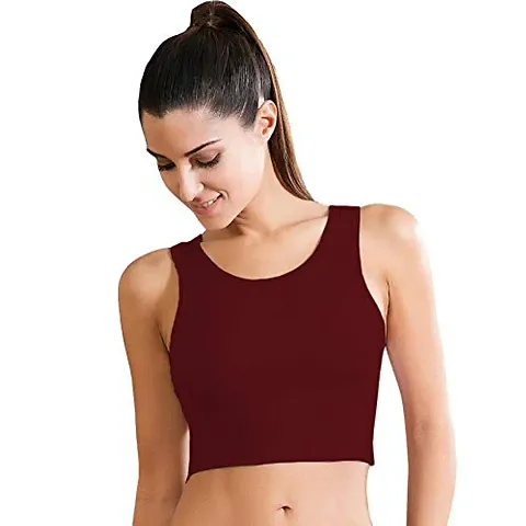 THE BLAZZE Women's Basic Sexy Strappy Sleeveless Racerback Camisole Crop Top