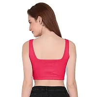 THE BLAZZE 1044 Women's Summer Basic Sexy Strappy Sleeveless Crop Top's (XX-Large, Dark Pink)-thumb1