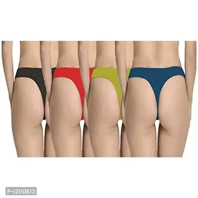THE BLAZZE 1001 Women's Lingerie Panties Bikinis Hipsters Briefs G-Strings Thongs Underwear Cotton Shorts Boy Shorts for Women Women's (X-Large-(38""/95cm), Mid - Dark Assorted)-thumb2
