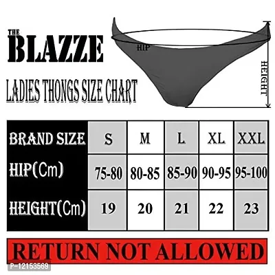 THE BLAZZE Women's Cotton Thongs (Pack of 1) (SA-01_Turquoises Blue_Large)-thumb4