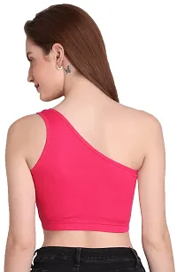 THE BLAZZE CT10 Women's Cotton Summer Basic Sexy Strappy Sleeveless Crop Top T-Shirts for Women(2XL,Combo_02)-thumb1