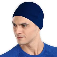 THE BLAZZE Skull Cap/Helmet Cap/Running Beanie - Ultimate Thermal Retention  Performance Moisture Wicking. Fits Under Helmets-Navy (1, Army Green+Royal Blue)-thumb4