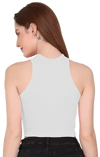 THE BLAZZE 1025 Women's Summer Basic Sexy Strappy Sleeveless Racerback Camisole Crop Top Top-thumb1