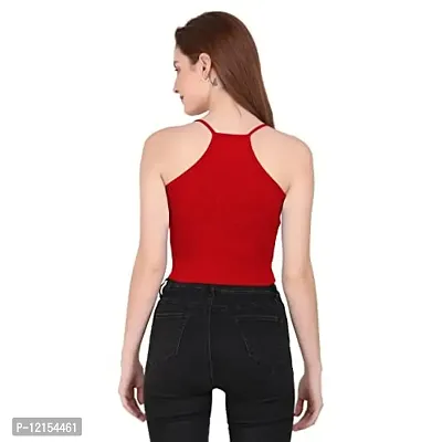 THE BLAZZE 1002 Women's Sleeveless Crop Tops Sexy Strappy Tees (Small(30-32), E - Red)-thumb3