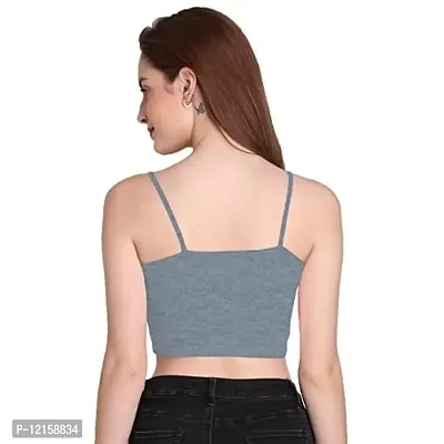 THE BLAZZE 1290 Women's Sleeveless Crop Tops Sexy Strappy Tees(S,Color_09)-thumb2