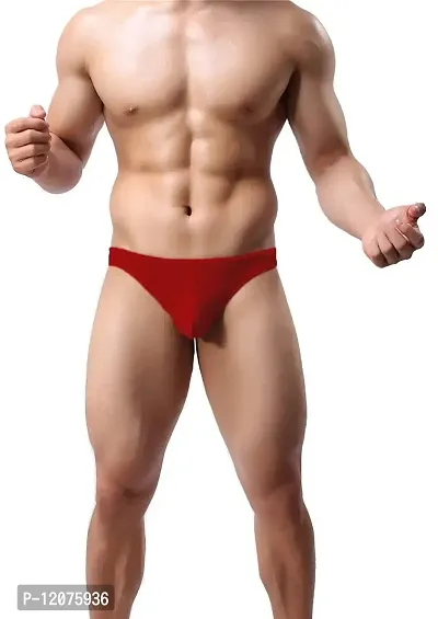 THE BLAZZE Men's Soft Low Rise G-String Underwear Sexy Mid Coverage Back Briefs-thumb0