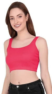 THE BLAZZE 1044 Crop Tops for Women (X-Large, Dark Pink)-thumb3