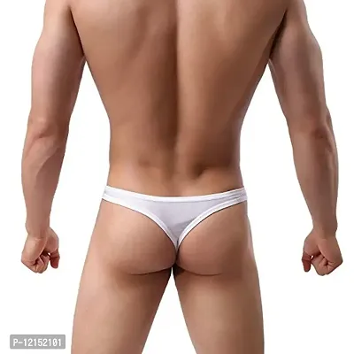 THE BLAZZE Men's Cotton Spandex Thong (XX-Large-(40""/100cm), White)-thumb2