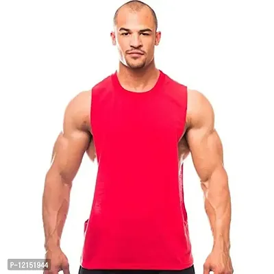 THE BLAZZE Men's Gym Tank Gym Stringer Gym Tank Stringer Bodybuilding Tank Tops Gym Vest Muscle Tee for Men (Medium(38rdquo;/95cm - Chest), Red)