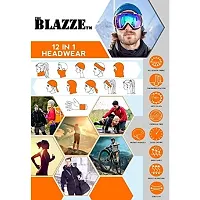 THE BLAZZE Outdoor Seamless Bandanas Tube,Womens and Mens Headband Headwear Headwrap (Navy)-thumb2