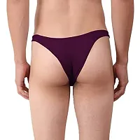 THE BLAZZE Men's Spandex Thongs (Pack of 1) (0010_1_P1_Color_05_Wine_L)-thumb1