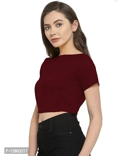 THE BLAZZE 1132 Women's Top (Small, Maroon)-thumb4