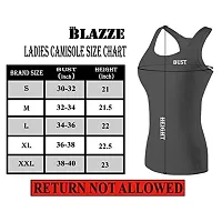 THE BLAZZE Women's Rib Racerback Tank Top (S, White)-thumb2