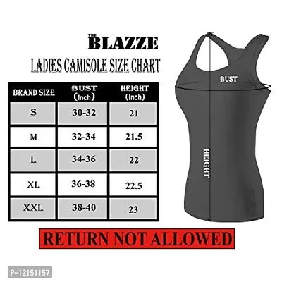 THE BLAZZE Women's Rib Racerback Tank Top (S, White)-thumb3