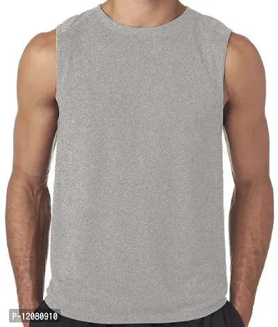 THE BLAZZE Mens Moisture Wicking Muscle Tank Top Shirt (Small, Grey)