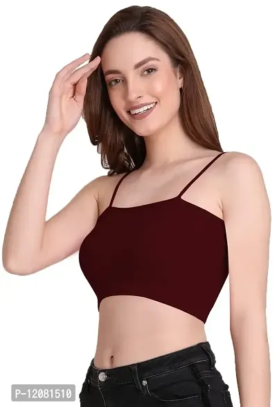 THE BLAZZE 1290 Crop Tops for Women (Small, Maroon)-thumb1