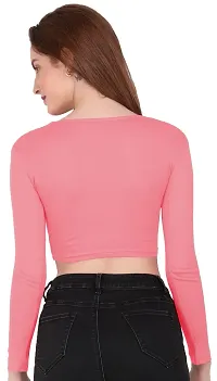 THE BLAZZE 1109 Women's V Neck Crop Top-thumb1