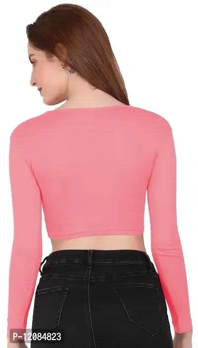 THE BLAZZE 1109 Women's V Neck Crop Top-thumb2