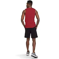 THE BLAZZE Men's Sleeveless T-Shirt Tank Top Gym Tank Stringer Vest for Men (Small(36?/90cm - Chest), Red)-thumb1