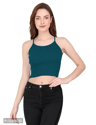 THE BLAZZE 1002 Women's Sleeveless Crop Tops Sexy Strappy Tees