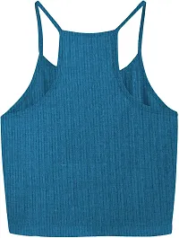 THE BLAZZE Women's Summer Basic Sexy Strappy Sleeveless Racerback Camisole Crop Top-thumb1