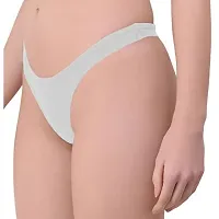 THE BLAZZE 1011 Women's Thong Low Rise Sexy Solid G-String Thong Bikini T-String Sexy Lingerie Panties Briefs(S,Combo_06)-thumb2