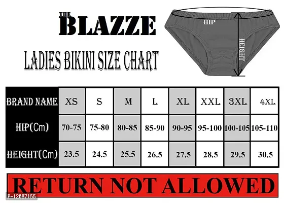 THE BLAZZE 1020 Women's Lingerie Panties Hipsters Briefs G-Strings Thongs Underwear Womens's Cotton Boy Shorts Women Bikinis for Woman-thumb4